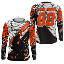 Load image into Gallery viewer, Kid&amp;Adult Motocross jersey personalized UPF30+ dirt bike racing long sleeves cool offroad bikers NMS1093
