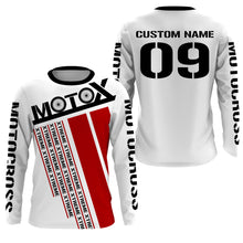 Load image into Gallery viewer, Kid men women Motocross racing jersey dirt bike custom red white shirt UPF30+ extreme racewear PDT90