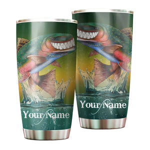 1pc funny Trout fly fishing rainbow trout ChipteeAmz's art Custom Stainless Steel Tumbler Cup AT064