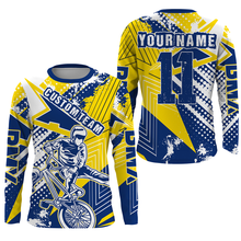 Load image into Gallery viewer, Yellow BMX racing jersey Adult Kid UPF30+ freestyle riding shirt Extreme Cycling gear| SLC71