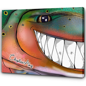 Trout fly fishing art Matte Canvas ChipteeAmz's art Rainbow trout fish wall art AT033