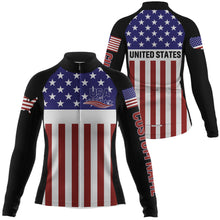 Load image into Gallery viewer, Men Women American cycling jersey UPF50+ USA bike shirt with 3 pockets full zip MTB BMX cycle gear| SLC163