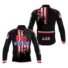 Load image into Gallery viewer, American flag bike jersey with 3 pockets UPF50+ Men &amp; Women cycling jersey MTB BMX cycle gear| SLC159