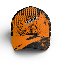 Load image into Gallery viewer, Personalized Orange Dirt Bike Hat - Custom Name Motocross BWB Hat Motorcycle Cap For Bikers CDT05