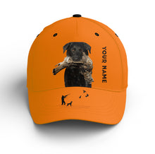 Load image into Gallery viewer, Ruffed Grouse Hunting Dog Blaze Orange Custom Name Hat for Men, Choose hunting dog breeds FSD3991