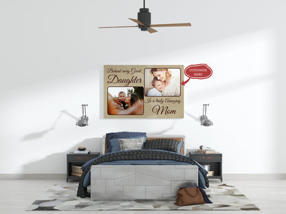 Personalized Canvas| Mother & Daughter - Custom Image Canvas for Mother| Gifts for Her, Mother, Mom T166
