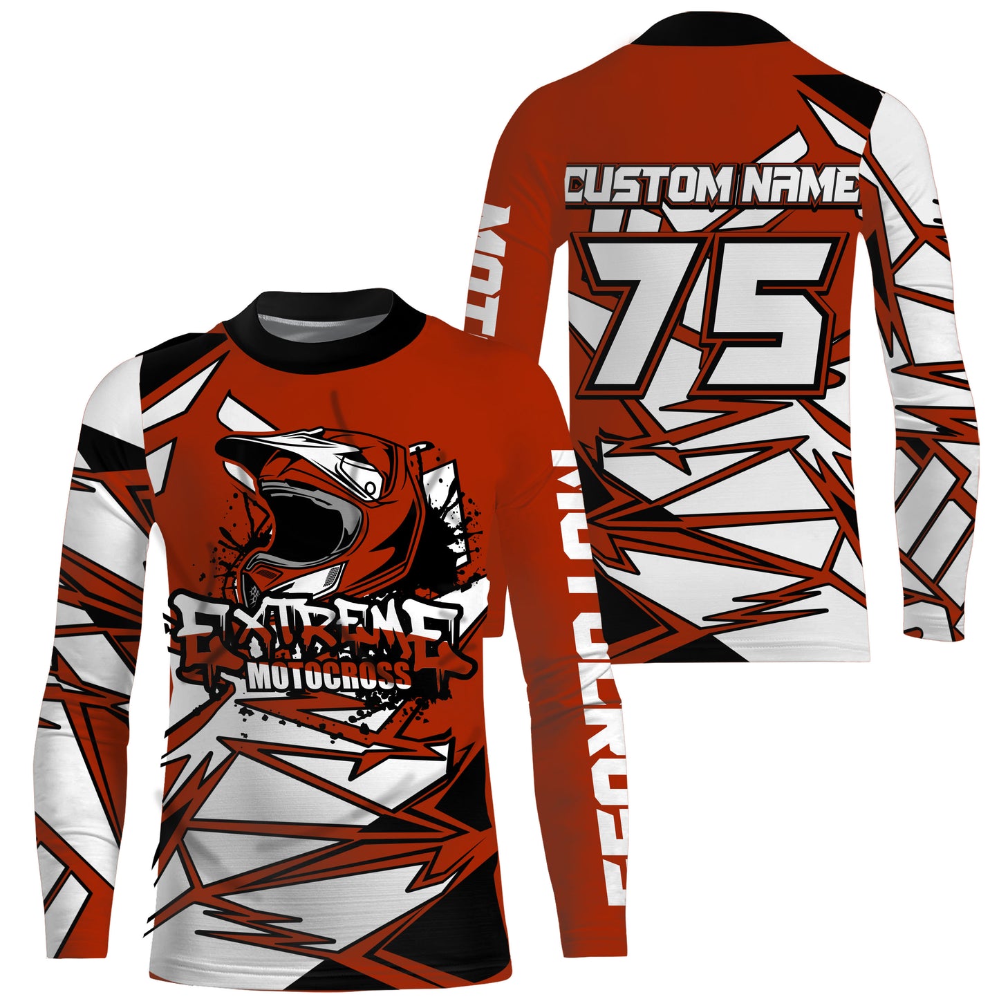 Orange MX jersey custom name&number UPF30+ motocross racing youth&adult off-road motorcycle shirt PDT149
