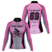 Load image into Gallery viewer, Pink Custom Womens Cycling Jersey Bike Hard Female Biker Riding Road Cycle Mountain Bicycling| NMS844