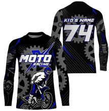 Load image into Gallery viewer, Dirt bike jersey for kid&amp;adult custom name&amp;number UPF30+ motocross racing offroad motorcycle shirt PDT150