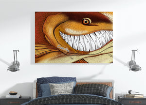 Funny Redfish fishing art Matte Canvas ChipteeAmz's art Redfish wall art AT034