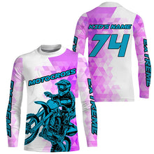 Load image into Gallery viewer, Motocross pink jersey youth men women custom dirt bike off-road UPF30+ motorcycle racing shirt PDT319