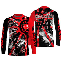 Load image into Gallery viewer, Men women youth Dirt Bike jersey UPF30+ freestyle red motocross racing shirt for biker off-road PDT417