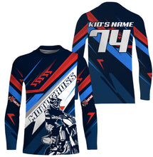 Load image into Gallery viewer, Extreme Motocross jersey personalized UPF30+ kid adult dirt bike racing long sleeves offroad Biker NMS1092