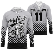 Load image into Gallery viewer, MotoX Girl custom motocross jersey for women girls UPF30+ dirt bike racing flag off-road motorcycle NMS966