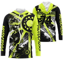Load image into Gallery viewer, Dirt bike freestyle kid men women custom MX jersey UPF30+ green Motocross off-road racing shirt PDT63