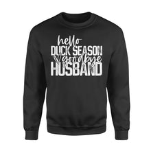 Load image into Gallery viewer, Hello duck season, Goodbye Husband Shirt, duck hunting shirt NQS1288 - Standard Crew Neck Sweatshirt