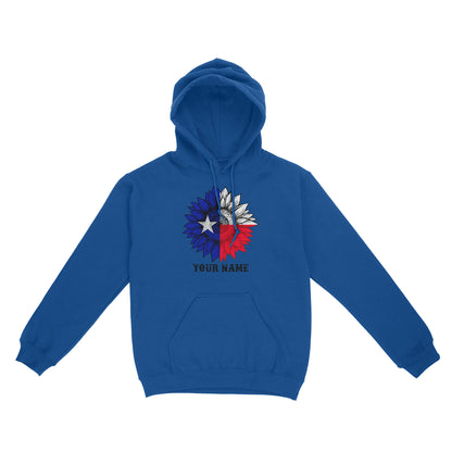 Texas flag sunflower customized name patriot Texas state flag Hoodie D03 NQS2495