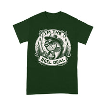 Load image into Gallery viewer, T-Shirt - I'm the reel deal gift for fisherman A54