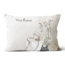 Load image into Gallery viewer, Vintage Hand Drawn Golfer Customized Pillow Personalized Golfing Gifts LDT1116