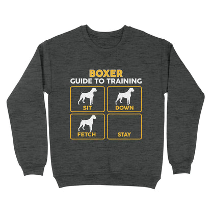 Boxer Standard Sweatshirt | Funny Guide to Training dog - FSD2408D08