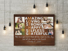 Load image into Gallery viewer, Personalized Mothers Day Canvas Photo Collage, Mother's Day Gift for Mommy Birthday Christmas N2533