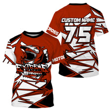 Load image into Gallery viewer, Orange MX jersey custom name&amp;number UPF30+ motocross racing youth&amp;adult off-road motorcycle shirt PDT149