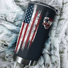 Load image into Gallery viewer, Personalized USA Flag Motocross Tumbler Cup - Riding Gift Biker Patriotic Gift Motorcycle Drinkware CDT17
