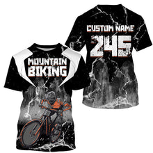 Load image into Gallery viewer, Black kid MTB jersey UPF30+ mountain bike gear youth Unisex downhill shirt cycling clothes| SLC234