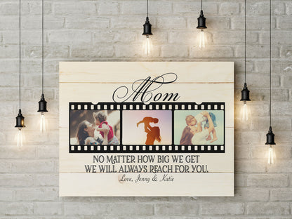 Personalized Mom Canvas- Best Mom Ever Mother's Day Custom Photo Collage, I Love You Mom Christmas Gift| N2463