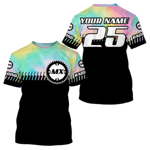 Motocross black jersey youth men women custom dirt bike MX racing UPF30+ motorcycle off-road shirt PDT175