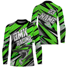 Load image into Gallery viewer, Personalized BMX racing jersey Green adult kid bike shirt UPF30+ enduro off-road cycling racewear| SLC51