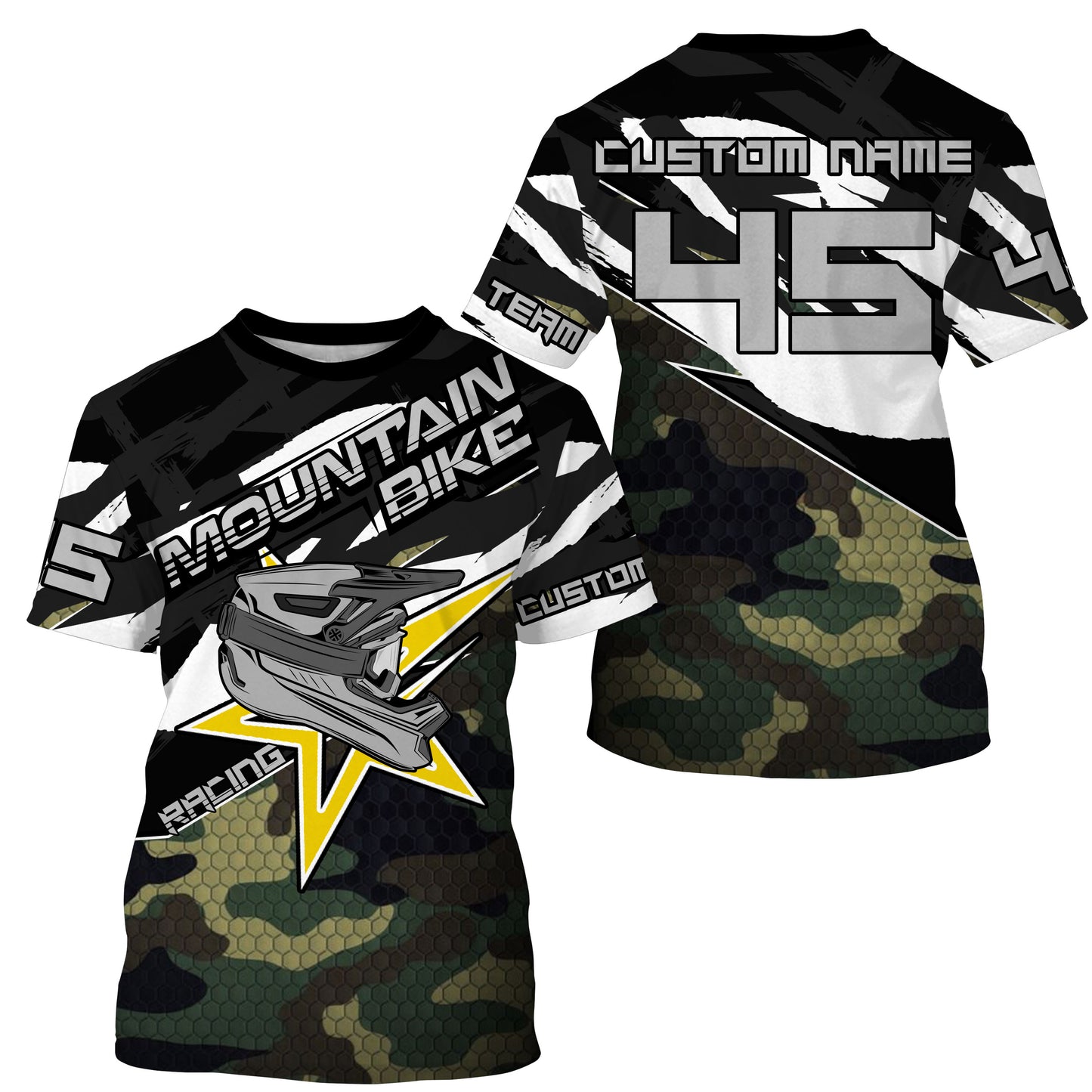 Camo mountain bike jersey Cycling gear mens UPF30+ bike shirt adult kid MTB racing clothes| SLC134