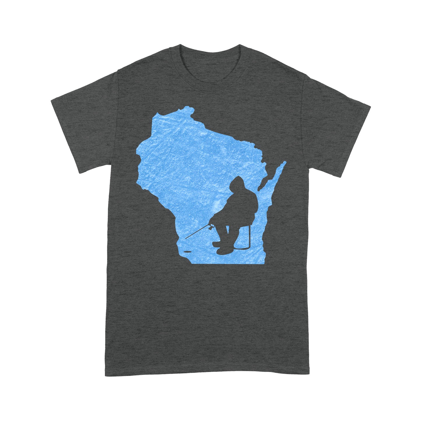 Wisconsin Ice Fishing Shirts, Winter Fishing Wisconsin State Love Fishing Standard T-shirt - FSD2920 D06