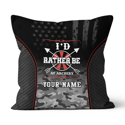 Personalized Camouflage US Flag Archery Pillow Custom Archery Gift Ideas VHM0868