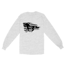 Load image into Gallery viewer, Personalized Horse Long Sleeve Custom Name American Flag Shirts Gifts For Horse Lovers Standard Long Sleeve FSD1779D02