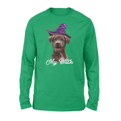 My dog is my witch - custom image for Halloween personalized gift - Standard Long Sleeve
