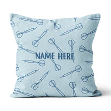 Load image into Gallery viewer, Blue Darts Seamless Pattern Custom Dart Pillow Personalized Darts Gifts LDT1200