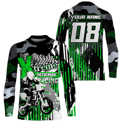 Extreme Motocross racing jersey UPF30+ personalized men women kid dirt bike long sleeves NMS1079