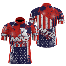 Load image into Gallery viewer, American MTB cycling jersey mens UPF50+ USA Mountain bike gear Breathable biking tops with pockets| SLC91