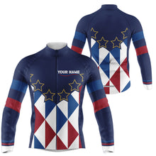 Load image into Gallery viewer, Blue men &amp; women Cycling jersey with 3-rear pockets Custom UPF50+ bike shirt Full zip bicycle gear| SLC178