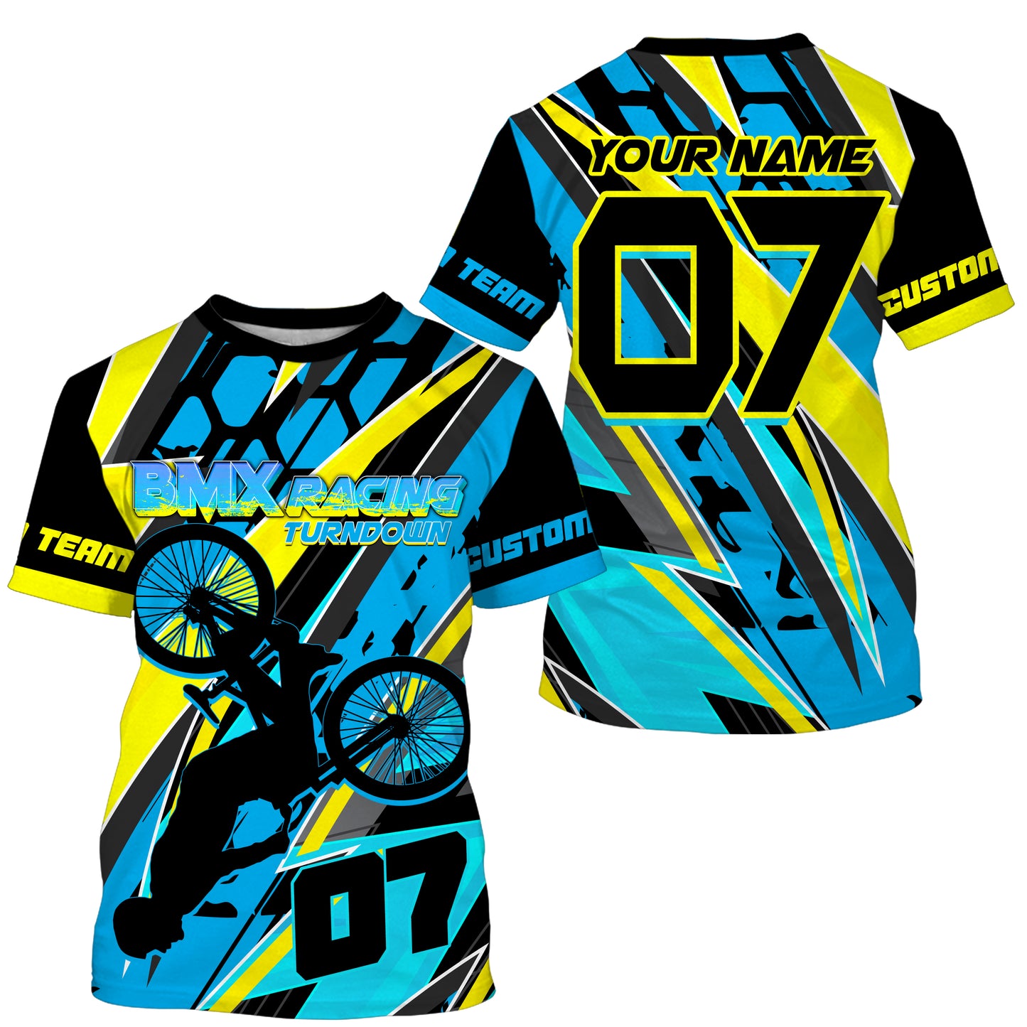 Blue BMX race gear Lightweight UPF30+ sun shirts Custom Kid Youth Adult Cycling BMX racewear| SLC110
