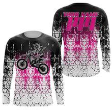 Load image into Gallery viewer, Adult&amp;Kid custom Motocross jersey UPF30+ MX racing biker girl womens off-road dirt bike racewear| NMS925