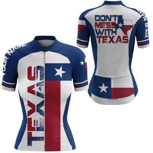 Don't mess with Texas men women Cycling jersey with 3 Pockets UPF50+ bike shirts MTB BMX gear| SLC173