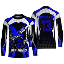 Load image into Gallery viewer, Custom ATV Motocross Jersey UPF30+ Blue Quad Bike Shirt Adult Youth Xtreme Off-road Racing NMS1350