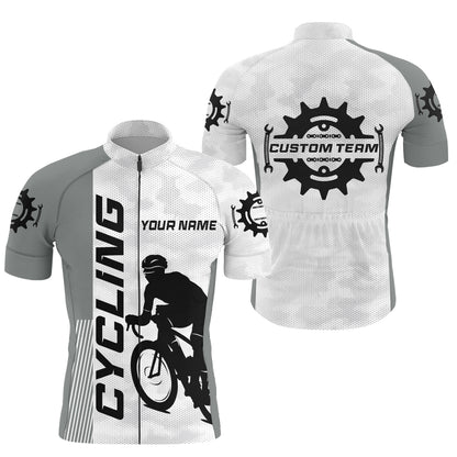Mens cycling jersey Cycle gear with 3 pockets Anti-UV reflective long short sleeve bicycling shirt| SLC116