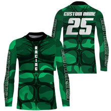 Load image into Gallery viewer, Custom motocross jersey green muscle UPF30+ kid men women MX racing dirt bike off-road motorcycle NMS1068