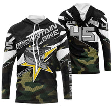 Load image into Gallery viewer, Camo mountain bike jersey Cycling gear mens UPF30+ bike shirt adult kid MTB racing clothes| SLC134