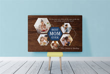Load image into Gallery viewer, Personalized Mom Canvas| Best Mom Ever Photo Collage| Gift for Mom, Mother's Day Gift, Mom Birthday Gift JC213