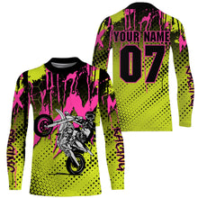 Load image into Gallery viewer, MX racing custom motocross jersey UPF30+ dirt bike off-road motorcycle mens womens youth racewear NMS963