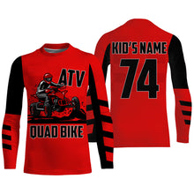 Load image into Gallery viewer, Personalized ATV Motocross Jersey UPF30+ Red Quad Bike Shirt Adult Youth Xtreme Off-road Racing NMS1358